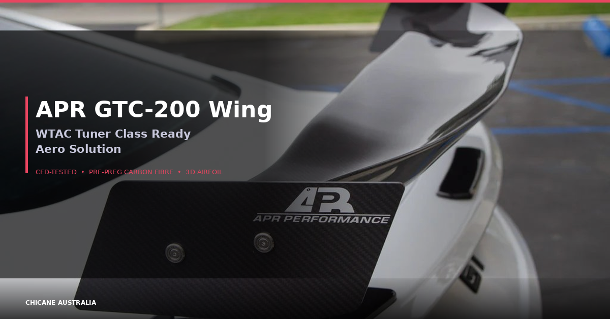 APR Performance GTC-200 carbon fibre adjustable wing — WTAC Tuner Class aero solution