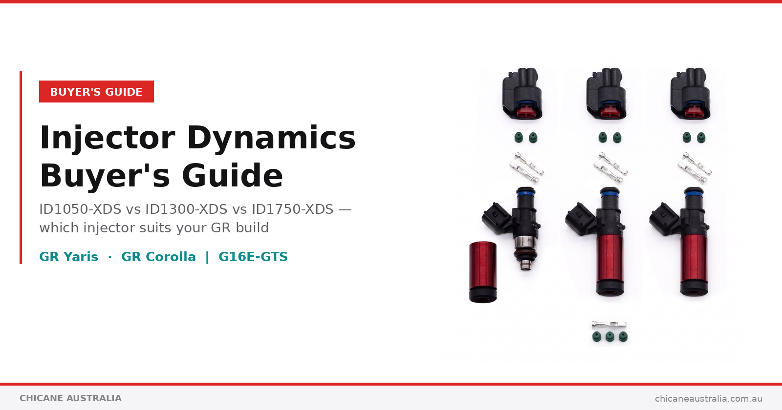 Injector Dynamics ID1050-XDS, ID1300-XDS and ID1750-XDS injectors for the Toyota GR Yaris and GR Corolla G16E-GTS — buyer's guide
