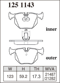 Dixcel Z Type Rear Brake Pads – BMW M3 E46 / M5 E39