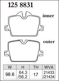 DIXCEL Rear Brake Pads - Toyota GR Supra GT (A90) / BMW Z4 (G29) / i4 (G26) - 330mm Rear Rotor Pad Shape