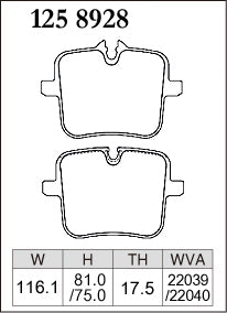 DIXCEL Rear Brake Pads – BMW M5 (F90) / M8 (F91/F92/F93) / X5 M & X6 M (F95/F96)