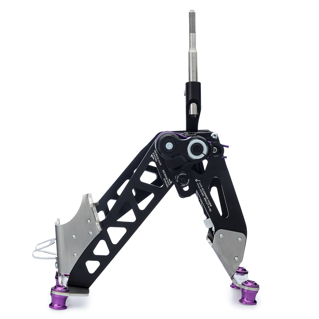 ACUITY short shifter, FK8 Civic Type R – left side view of the aluminium and stainless frame
