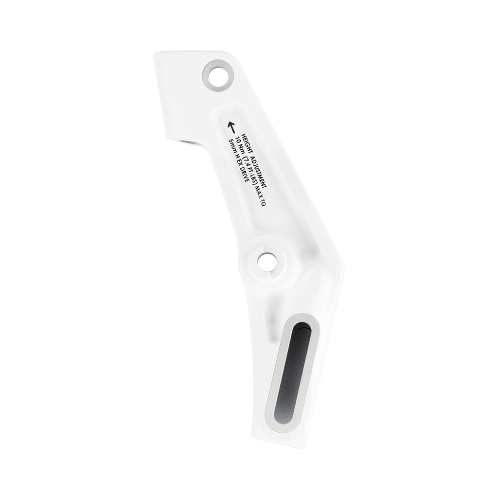 ACUITY Cerakote shifter adjustment body, satin white, FL5 Type R – side view showing the laser markings