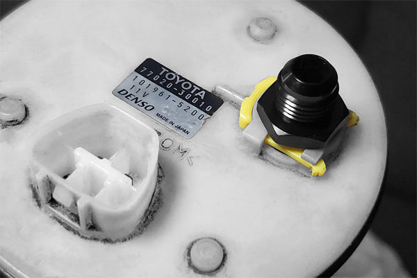 Radium Engineering Fuel Pump Outlet Adapter – Toyota Hanger, 6AN Male - Chicane Australia