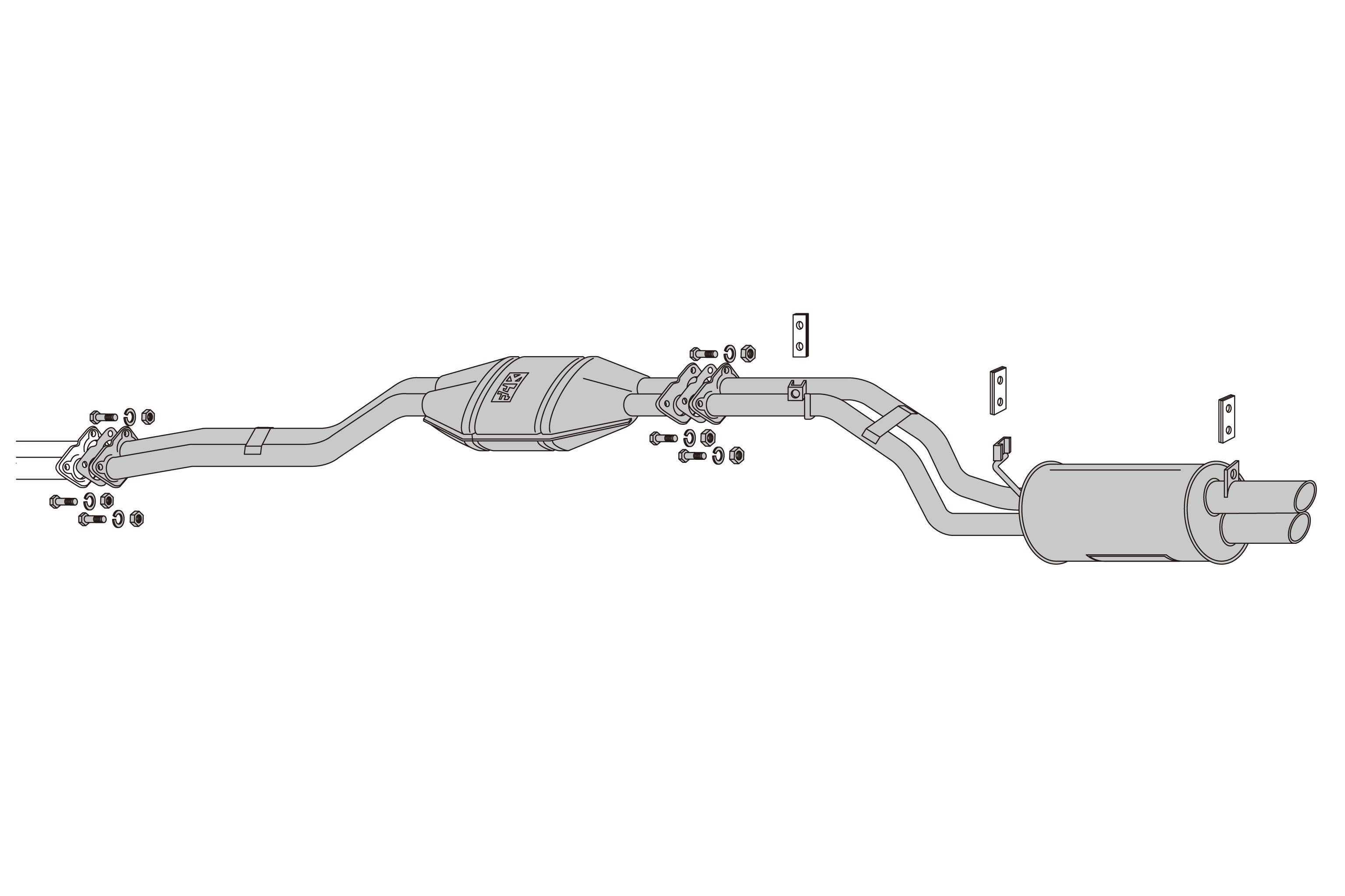 FUJITSUBO Legalis R Muffler - Nissan 240 Z 2-Seater (S30/HS30) - 50.8mm Dual - Image 2
