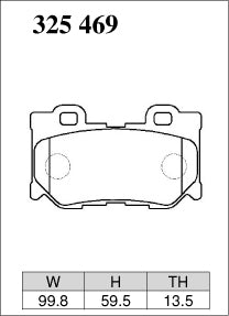 Pad Shape for Dixcel Z Type Rear Brake Pads – Nissan 370Z / Nissan Z RZ34