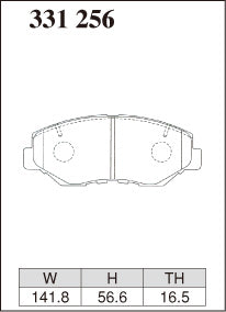 DIXCEL Front Brake Pads - Honda Civic (FC/FK7/FL1) / CR-V (RD) / CR-Z (ZF) / Element (YH2) Pad Shape