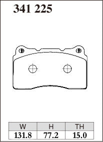 Pad Shape for Dixcel EC Type Front Brake Pads – Honda Civic Type R FK8 / FL5