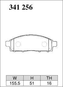 DIXCEL Front Brake Pads - Mitsubishi Triton (ML/MN/MQ/MR) / Challenger (PB/PC) Pad Shape