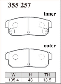 DIXCEL Rear Brake Pads – Mazda RX-8 (SE / FE)