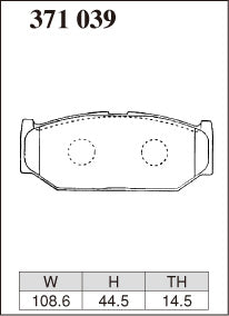 DIXCEL Front Brake Pads - Suzuki Swift (EZ/FZ) / Swift Sport (ZC31S) / Splash (XB32S) Pad Shape