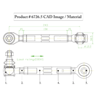 Hardrace Adjustable Rear Toe Control Arm – Mitsubishi Lancer Evo CN9A/CP9A/CT9A/CZ4A