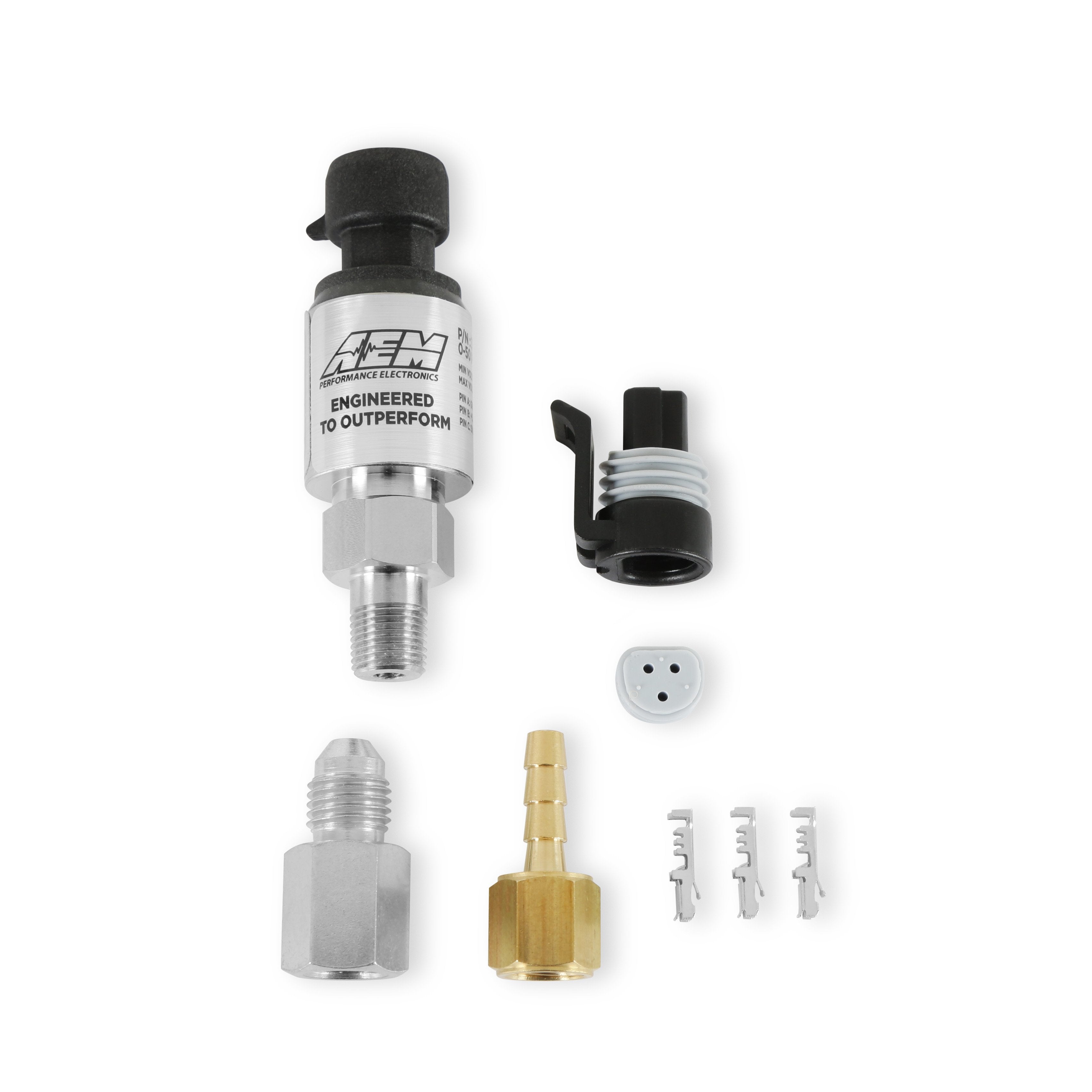 AEM 3.5 Bar Stainless MAP Sensor Kit – 1/8" NPT Male with -4AN & 3/16 Adapters - Chicane Australia