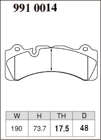 DIXCEL Front Brake Pads - Brembo GranTurismo Kit (Caliper Family M) - 355-380mm Pad Shape