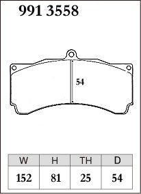DIXCEL RE Type Front Brake Pads – Alcon CAR89 / CR6420, AP Racing CP9668 (25mm / D54)