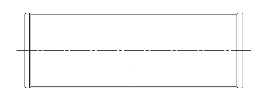 ACL 5562H conrod bearing shell outline diagram