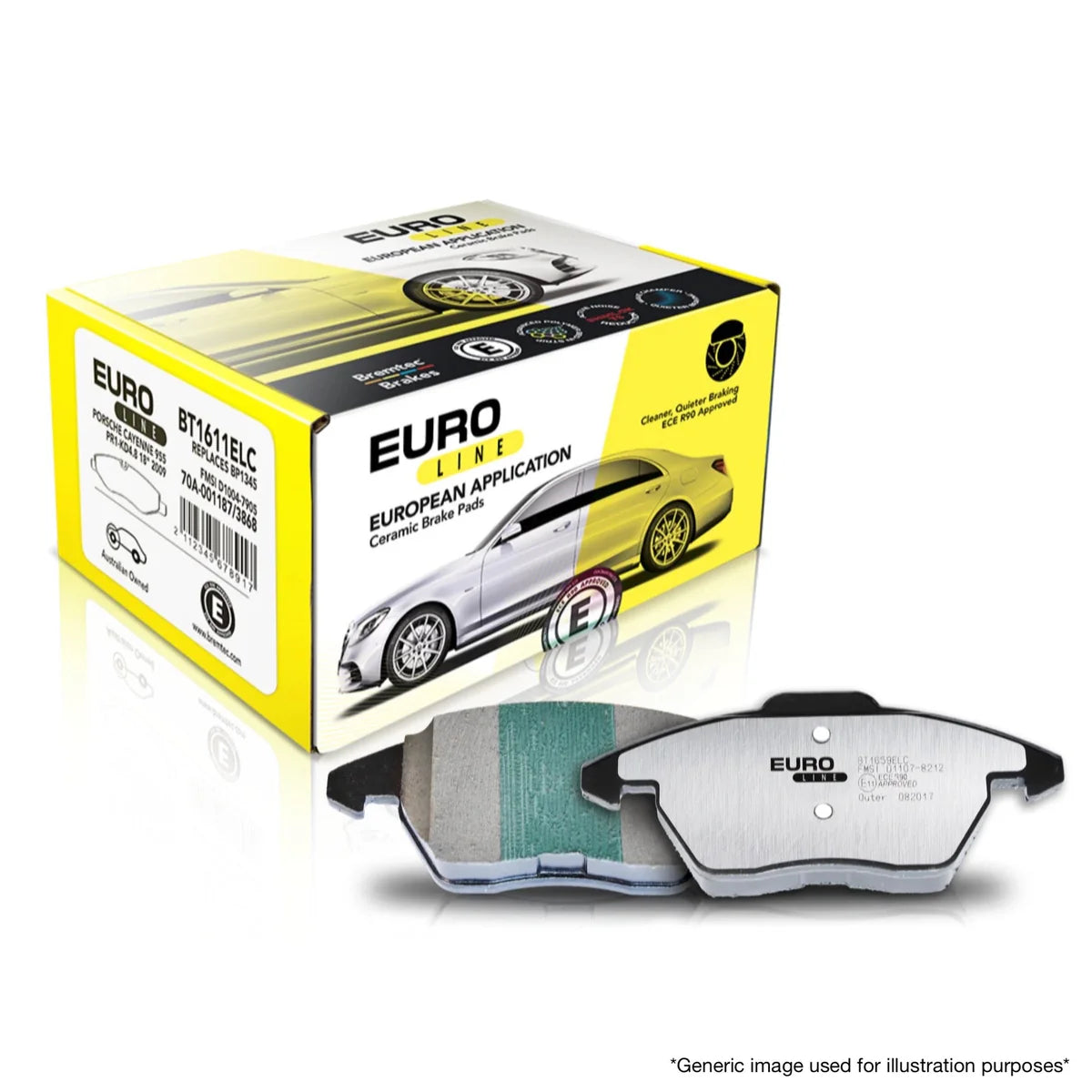 Bremtec Euro-Line Ceramic+ HD Rear Brake Pads – VW Golf GTI Mk7 (Non-PP)