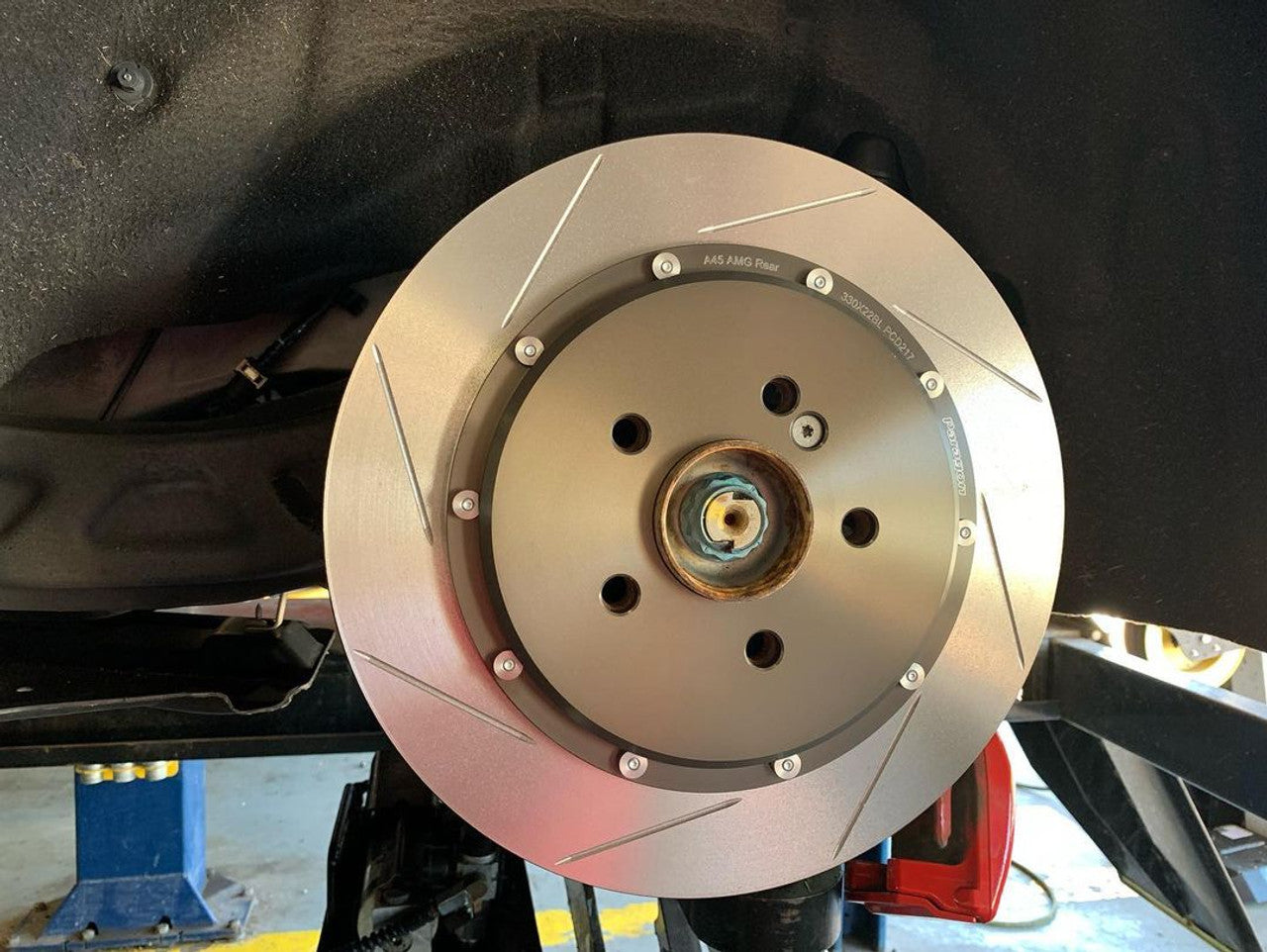 Paragon 2-Piece Rear Brake Rotor Pair - Mercedes-Benz CLA 45 C117 / A45 W176 AMG - 330x22mm - Chicane Australia