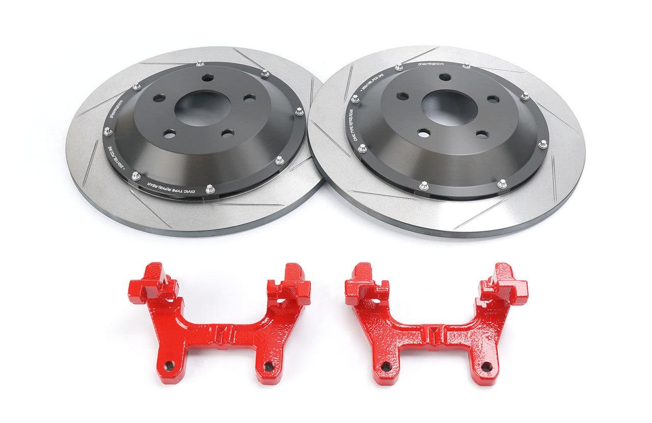 Paragon 2-Piece Rear Brake Rotor Pair - Honda Civic Type R FK8 / FL5 - Larger Rotor - 350x11mm - Chicane Australia