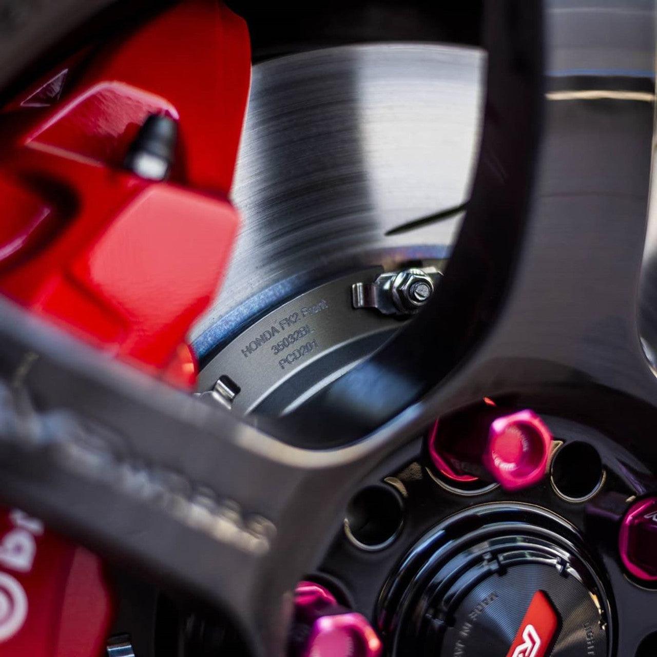 Paragon 2-Piece Front Brake Rotor Pair - Honda Civic Type R FK8 / FL5 - 350x32mm - Chicane Australia