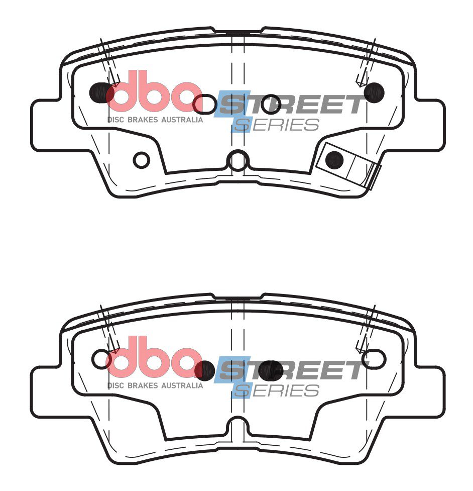 Pad Shape for DBA SS Street Series Rear Brake Pads – Hyundai i20 N