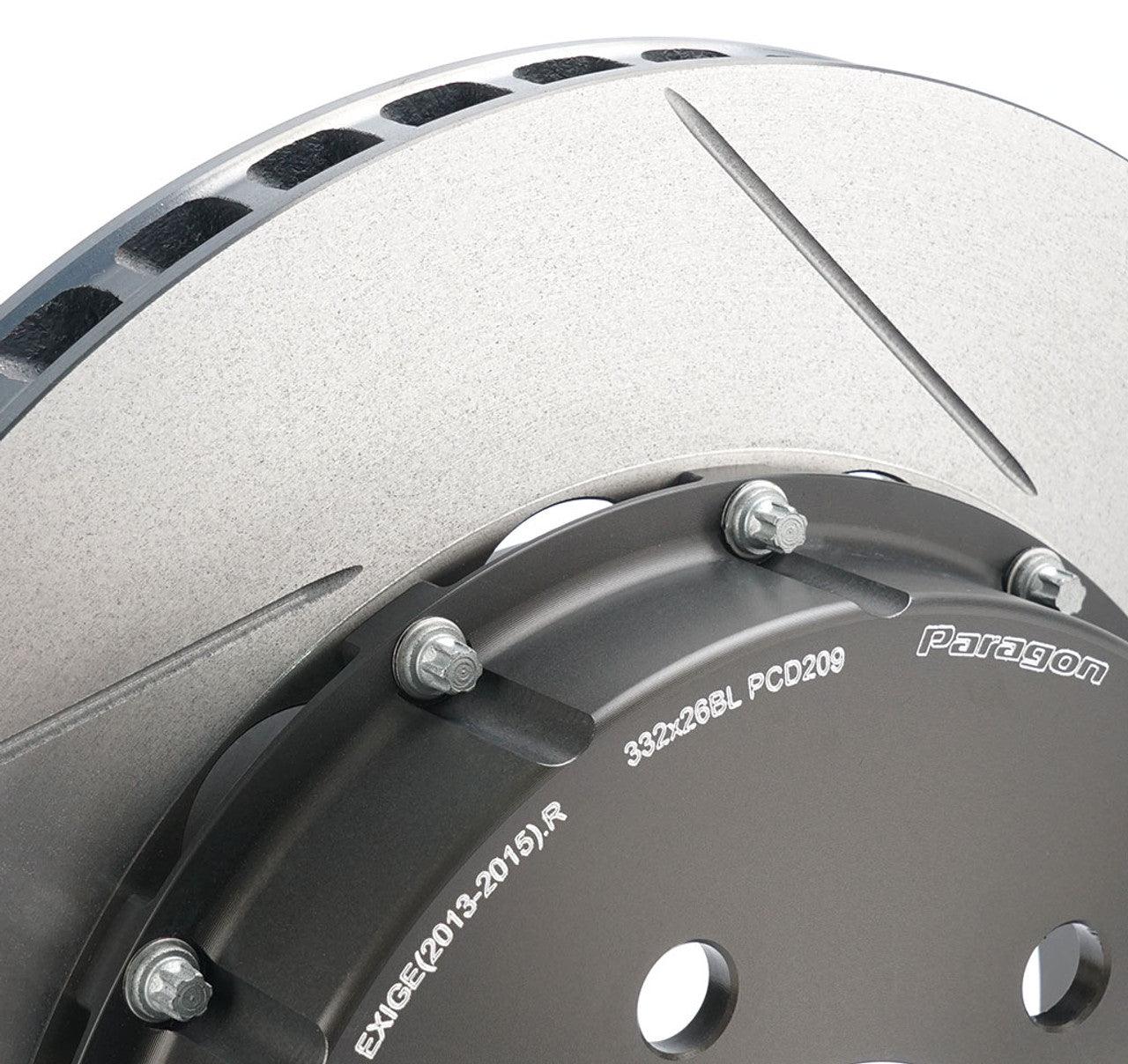 Paragon 2-Piece Rear Brake Rotor Pair - Lotus Exige V6 - 332x26mm - Chicane Australia