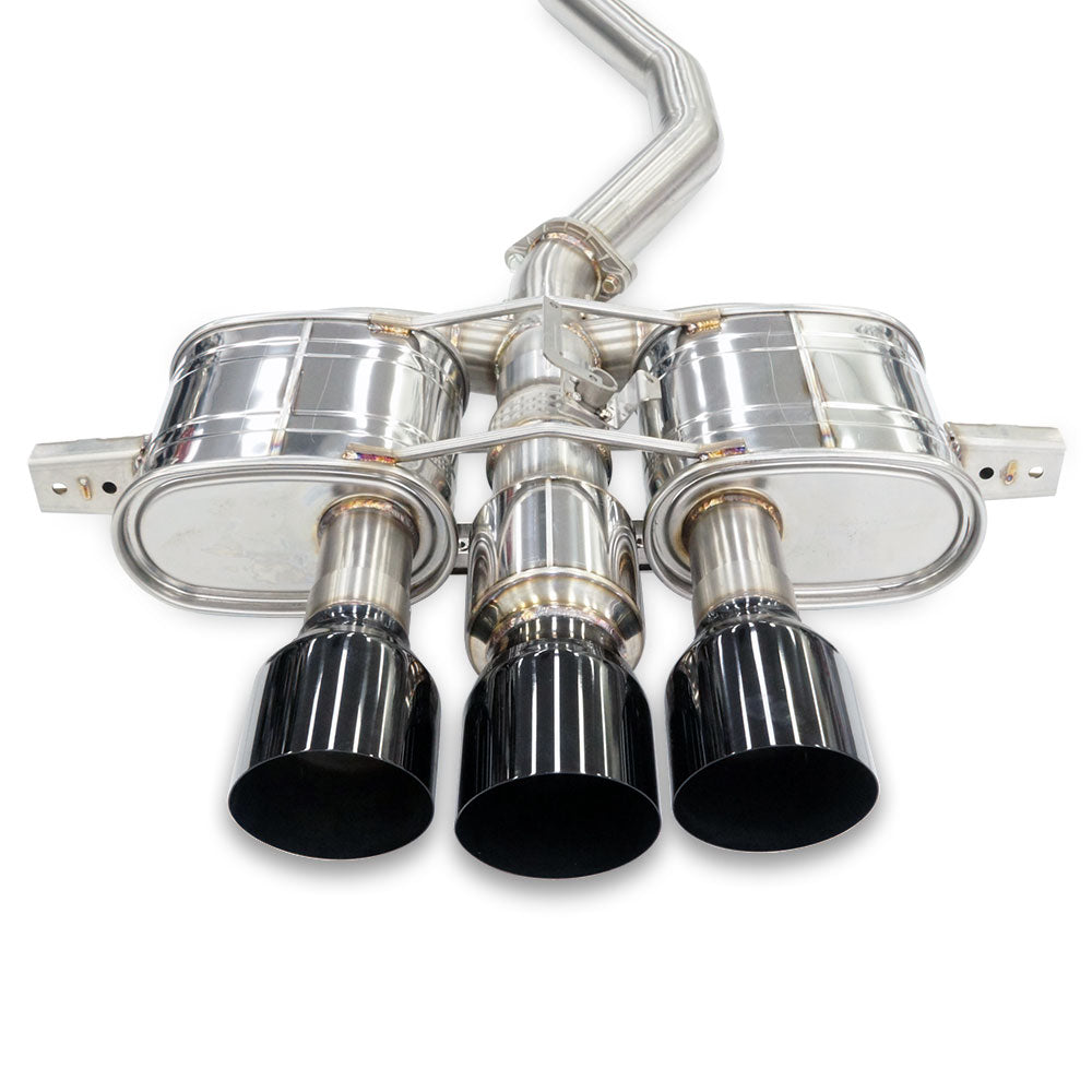 Invidia Q300 Valved Cat Back Exhaust - Honda Civic Type R (FL5) - Straight Cut Black Tips