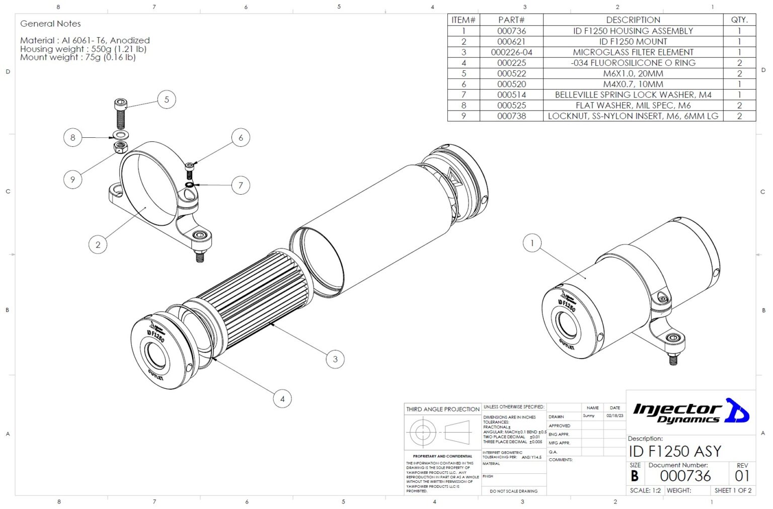 Injector Dynamics F1250 In-Line Fuel Filter Only - Chicane Australia
