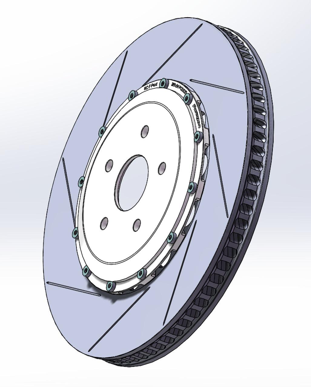 Paragon 2-Piece Front Brake Rotor Pair - Lexus RC F USC10 / GS F URL10 - 380x34mm - Chicane Australia