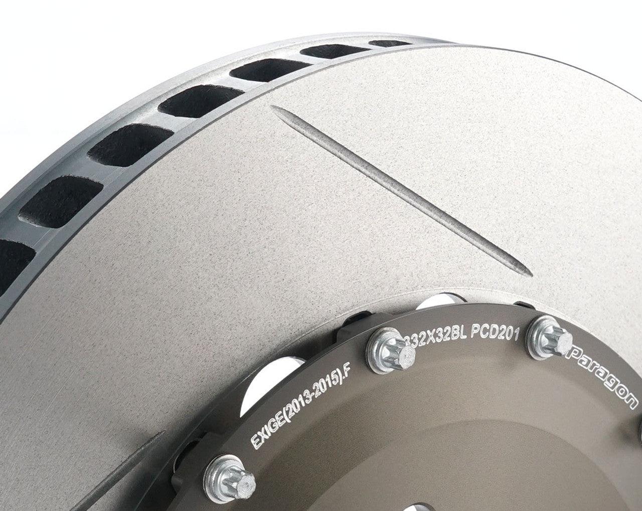 Paragon 2-Piece Front Brake Rotor Pair - Lotus Exige V6 (S-Bobbin Race Version) - 332x32mm - Chicane Australia