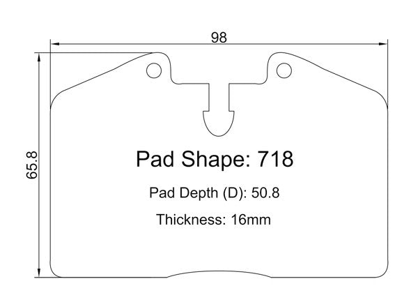 Pad Shape for Alcon CAR36