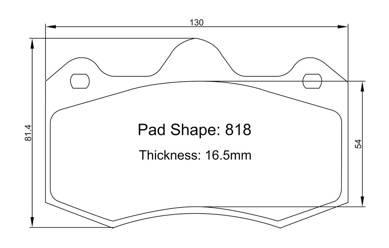 Pad Shape for Alcon CAR69