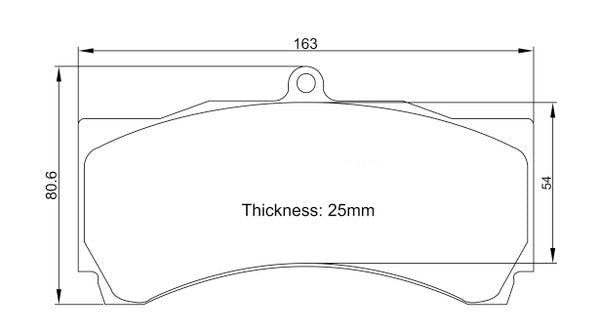 Pad Shape for Alcon CR6420 Motorsport 6-Piston Front Calipers – Pair