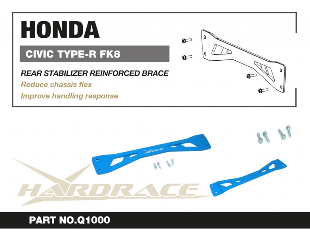 Hardrace Rear Sway Bar Reinforced Brace – Honda Civic Type R (FK8/FL5) 2017+ - Chicane Australia