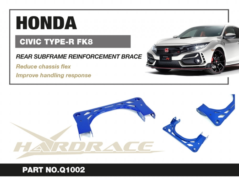 Hardrace Front Subframe Reinforced Brace – Honda Civic Type R (FK8/FL5) 2017+ - Chicane Australia