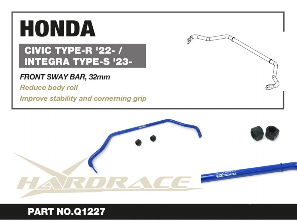 Hardrace 32mm Front Sway Bar – Honda Civic Type R (FL5) 2022+ - Chicane Australia