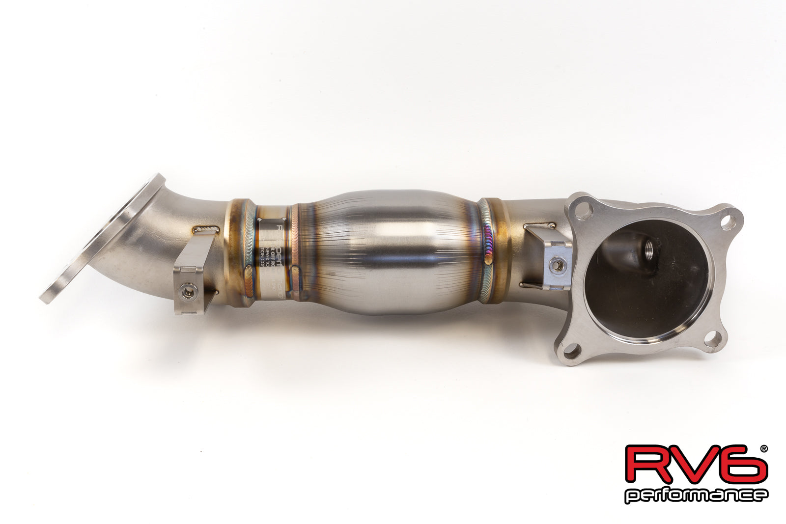 RV6 High Temp Catted Downpipe – Honda Civic Type R FK8/FL5 (2017+)