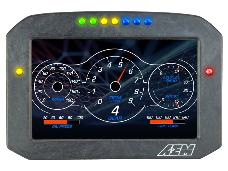 AEM CD-7FL Carbon Flat Panel Logging Display - Chicane Australia