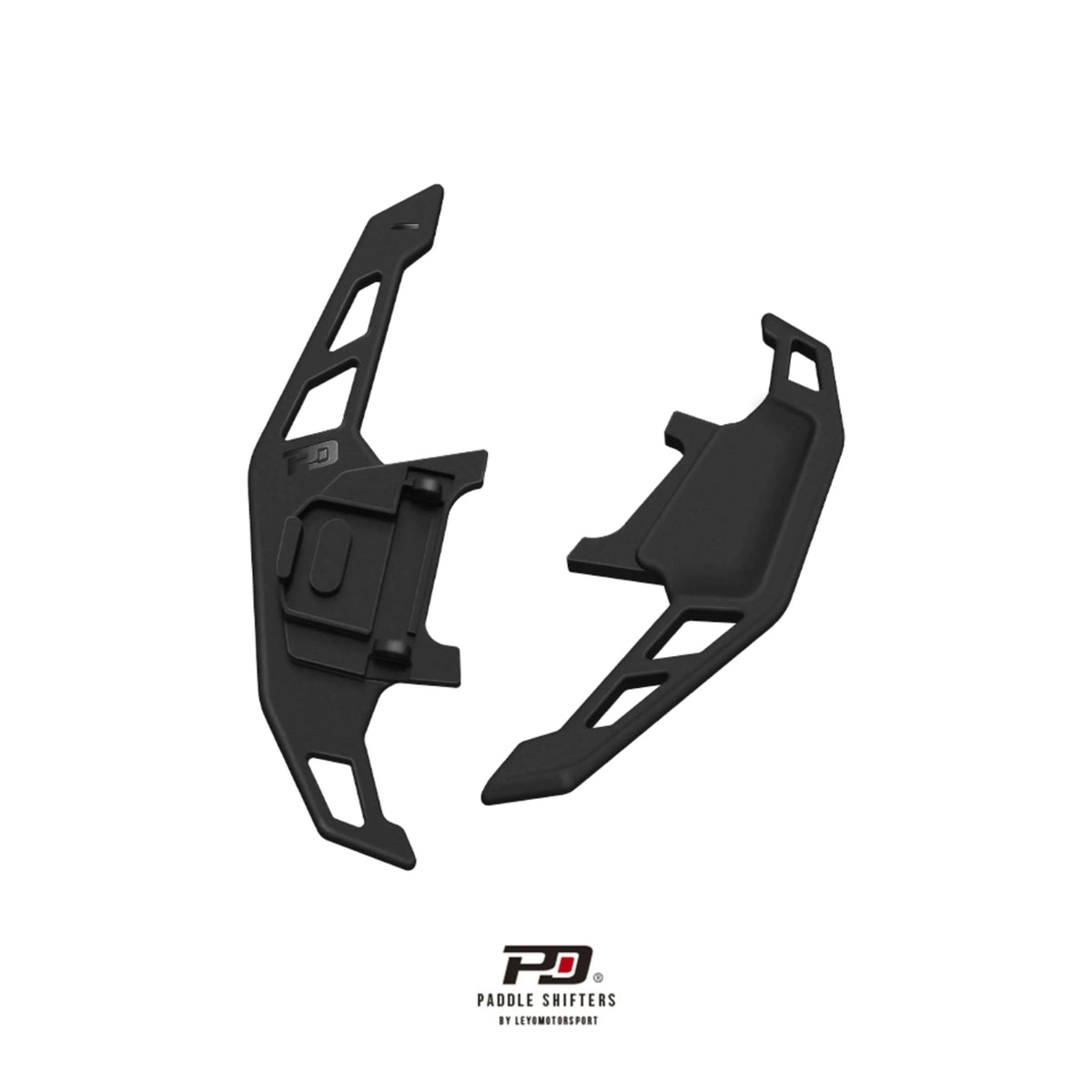 LEYO Fusion paddle shift replacement – Golf GTI/R Mk7 – pair angled, rear face