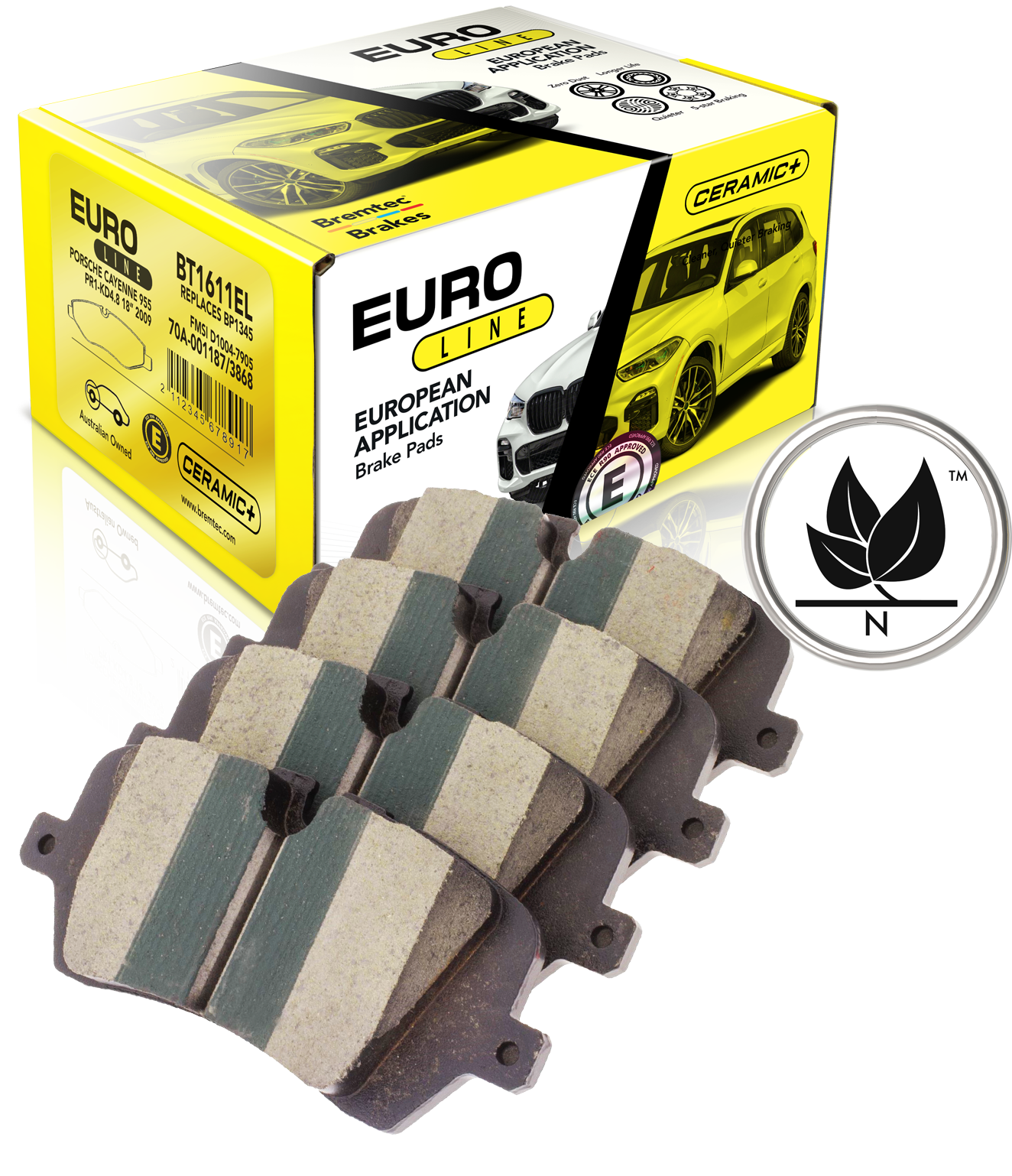 Bremtec Euro-Line Ceramic+ Front Brake Pads – BMW 2 Coupe M 235i (F22), M2/M3/M4 (F8X)