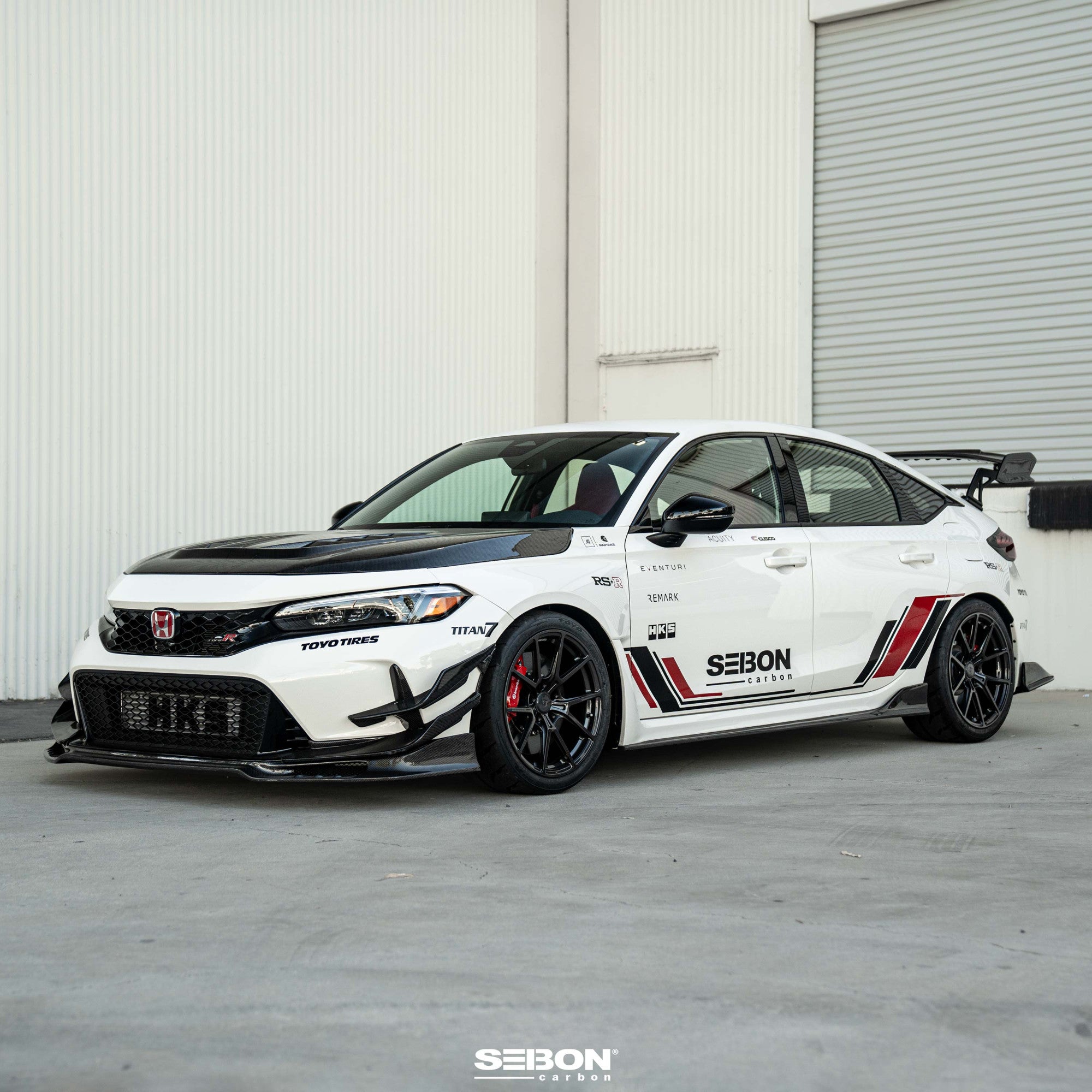 Seibon Carbon Fibre Front Bumper Canards – Honda Civic Type R (FL5) 23+
