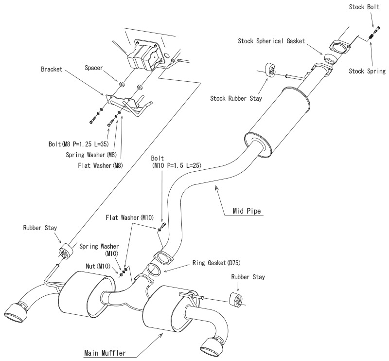 HKS Super Turbo Muffler – Cat Back Exhaust for Toyota GR Yaris (GXPA16, 2024+) - Chicane Australia