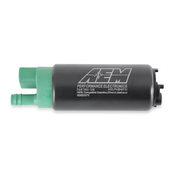 AEM 400LPH E85-Compatible High Flow In-Tank Fuel Pump – Double Barb - Chicane Australia