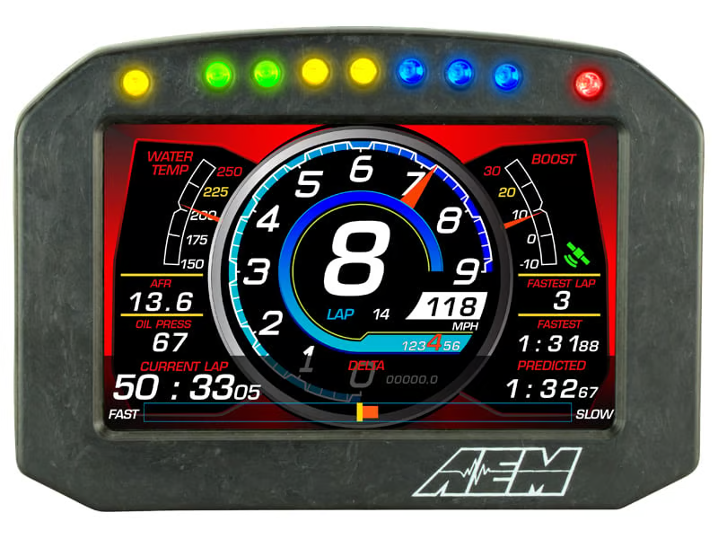 AEM CD-5FG Carbon GPS-Enabled Flat Panel Digital Dash Display - Chicane Australia