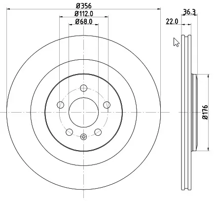 Bremtec Euro-Line Rear Brake Rotors – Audi S6 / S7 (C7) & S8 (D4) – 356x22mm - Chicane Australia