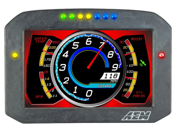 AEM CD-7F Carbon Flat Panel Display – Non-Logging / Non-GPS - Chicane Australia