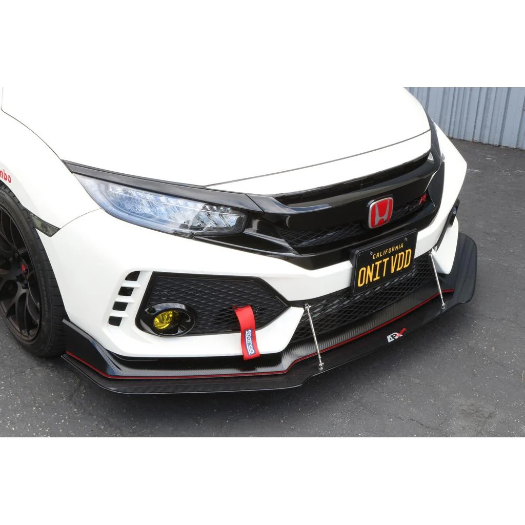 APR Performance Front Wind Splitter (Carbon, w/ OEM Lip) – Honda Civic Type R FK8 (2017–2021) - Chicane Australia