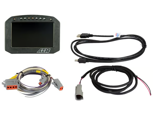 AEM CD-5FLG Carbon Flat Logging Display with Internal GPS - Chicane Australia