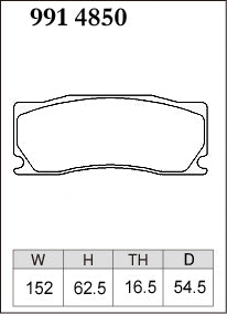 Pad Shape for Dixcel ES Type Front Brake Pads – Alcon CAR97