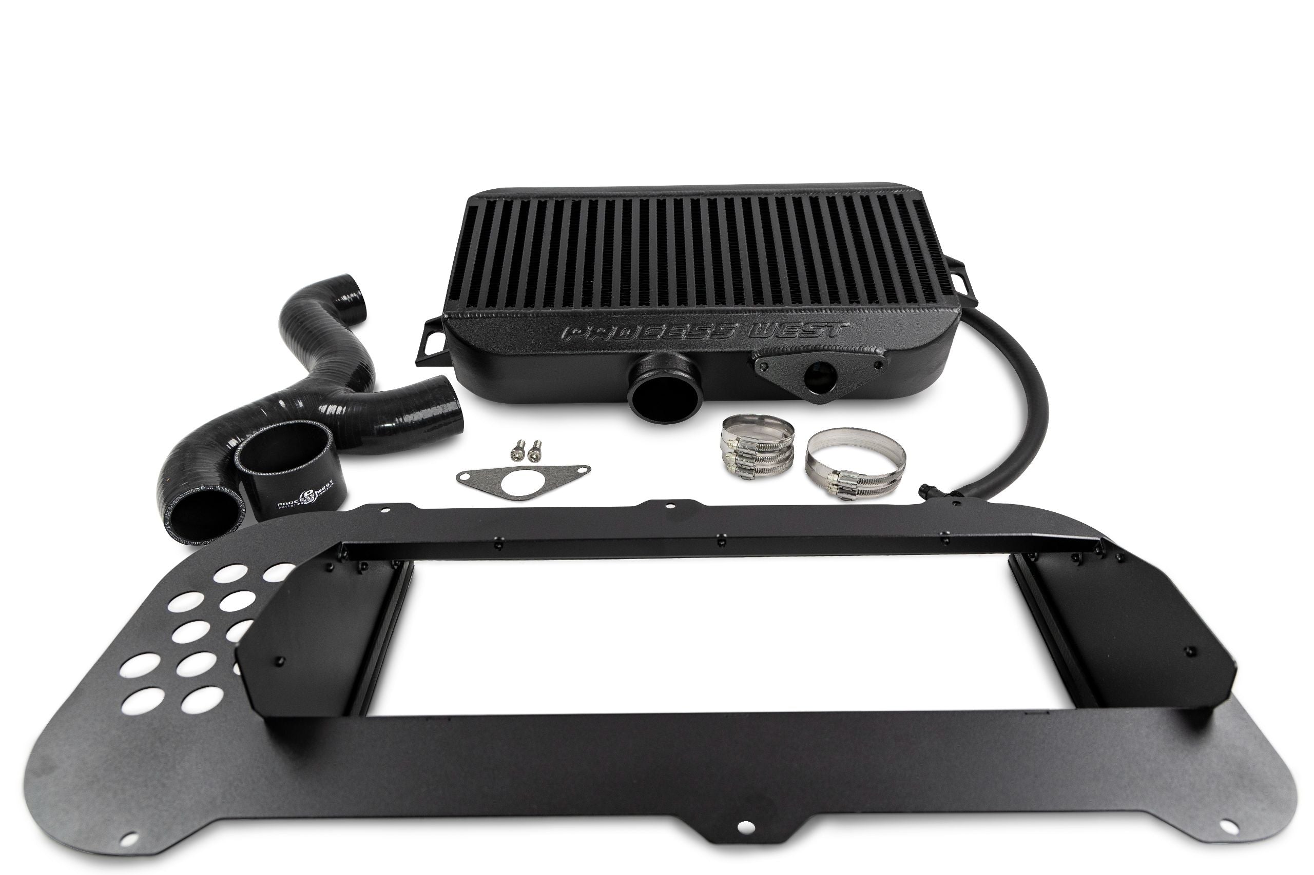 Process West Top Mount Intercooler Kit – Subaru Forester XT (04–07) – Black - Chicane Australia